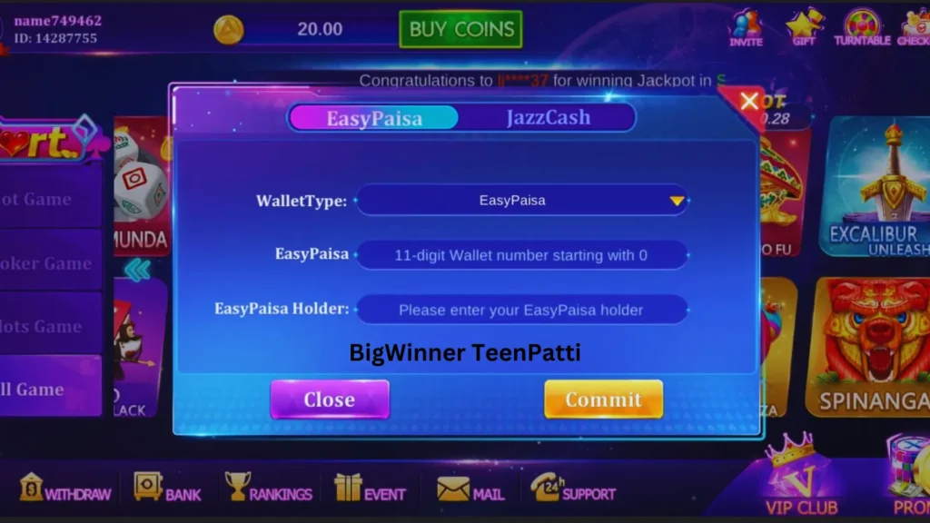 BigWinner Register Account