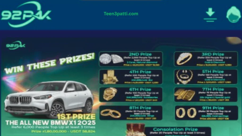 92PAK Game APK 100% Bonus